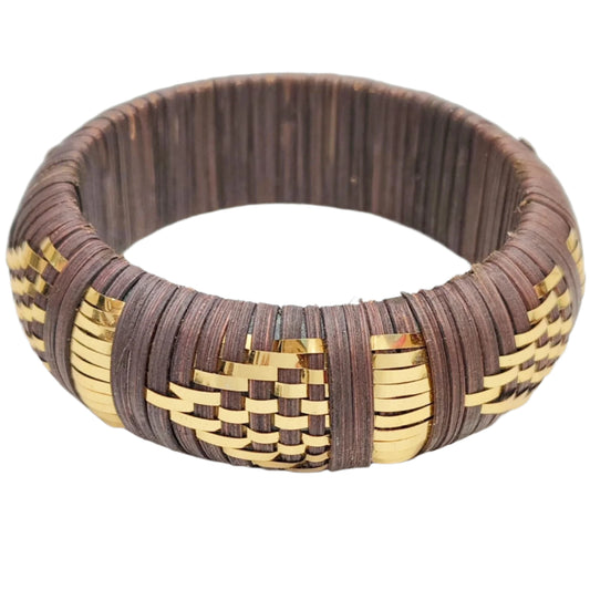 Espresso and Gold Medium Bangle