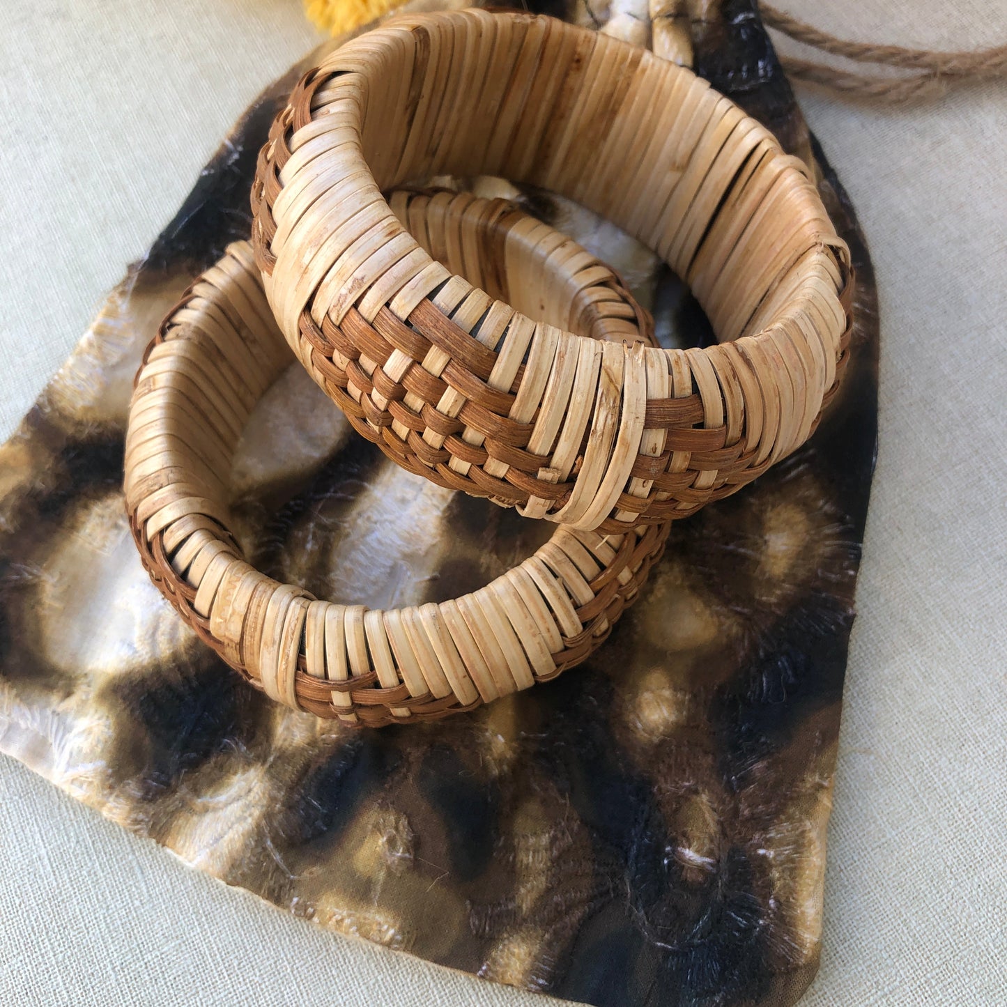 Terracotta and Natural Bangle