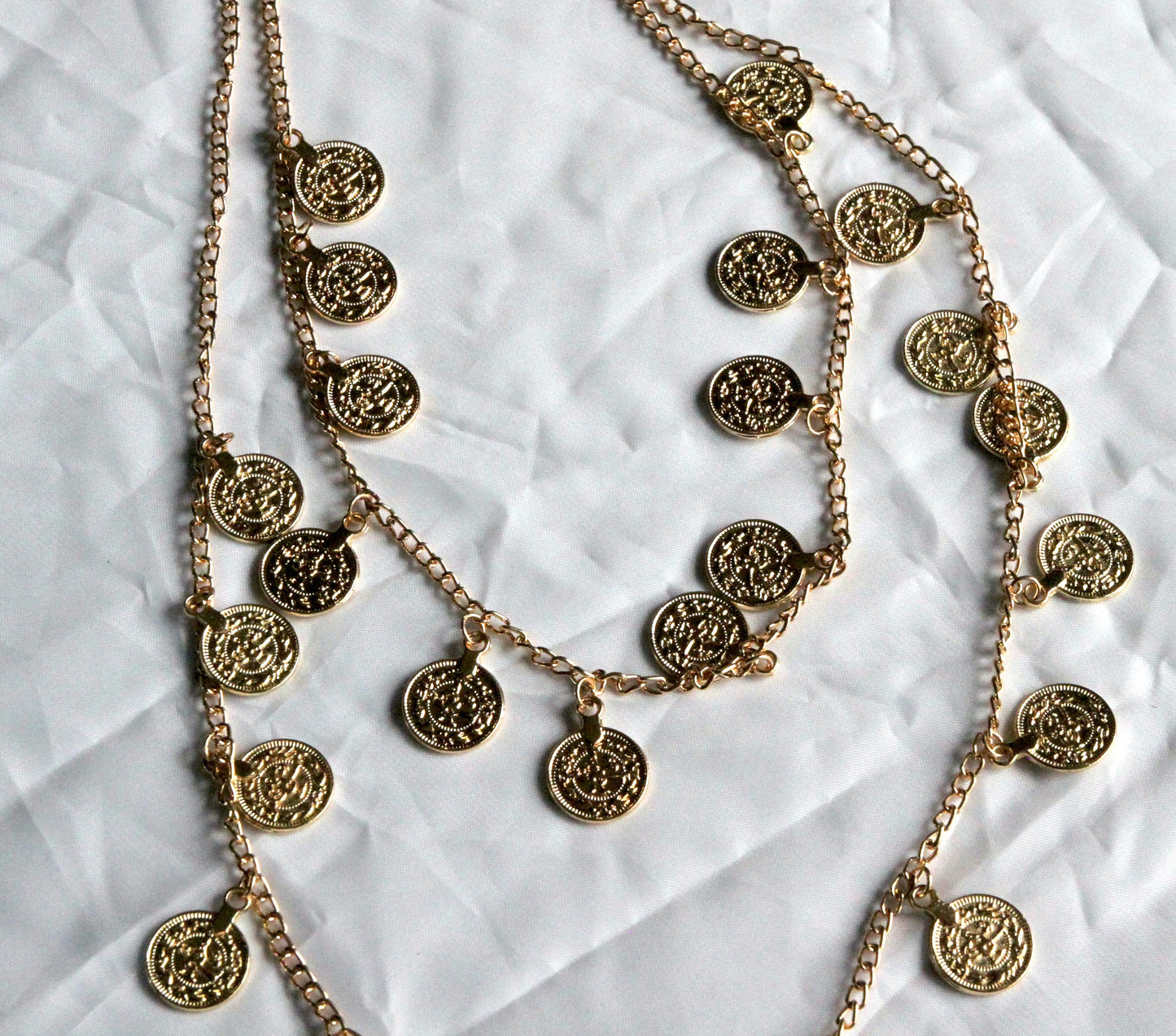 Coin Double Chain Necklace