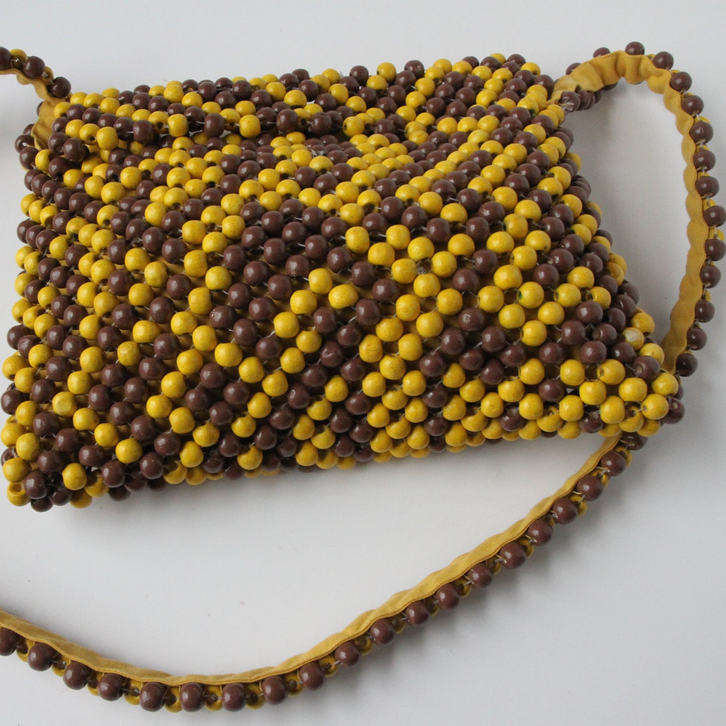 Banana Beaded Flap Bag