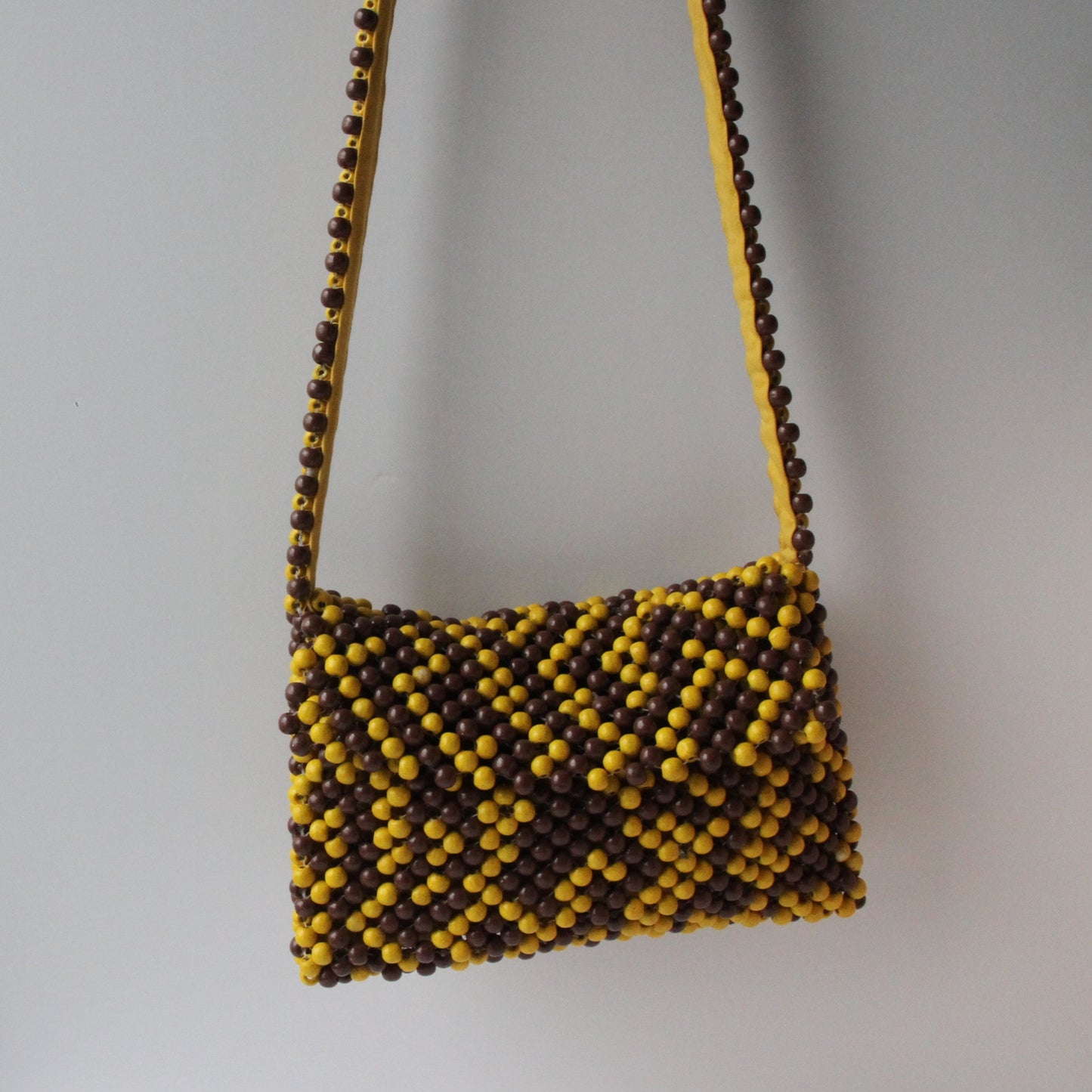 Banana Beaded Flap Bag