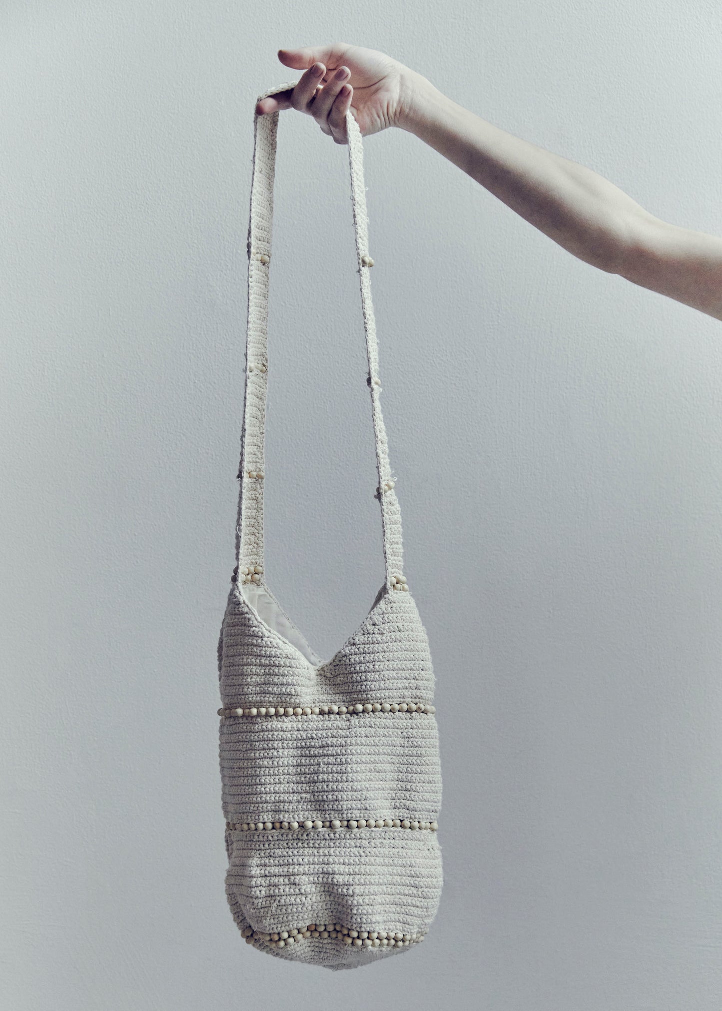 Beaded Cotton Border Bag