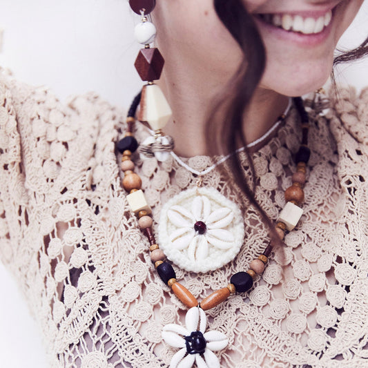 Shell Crochet Pendant