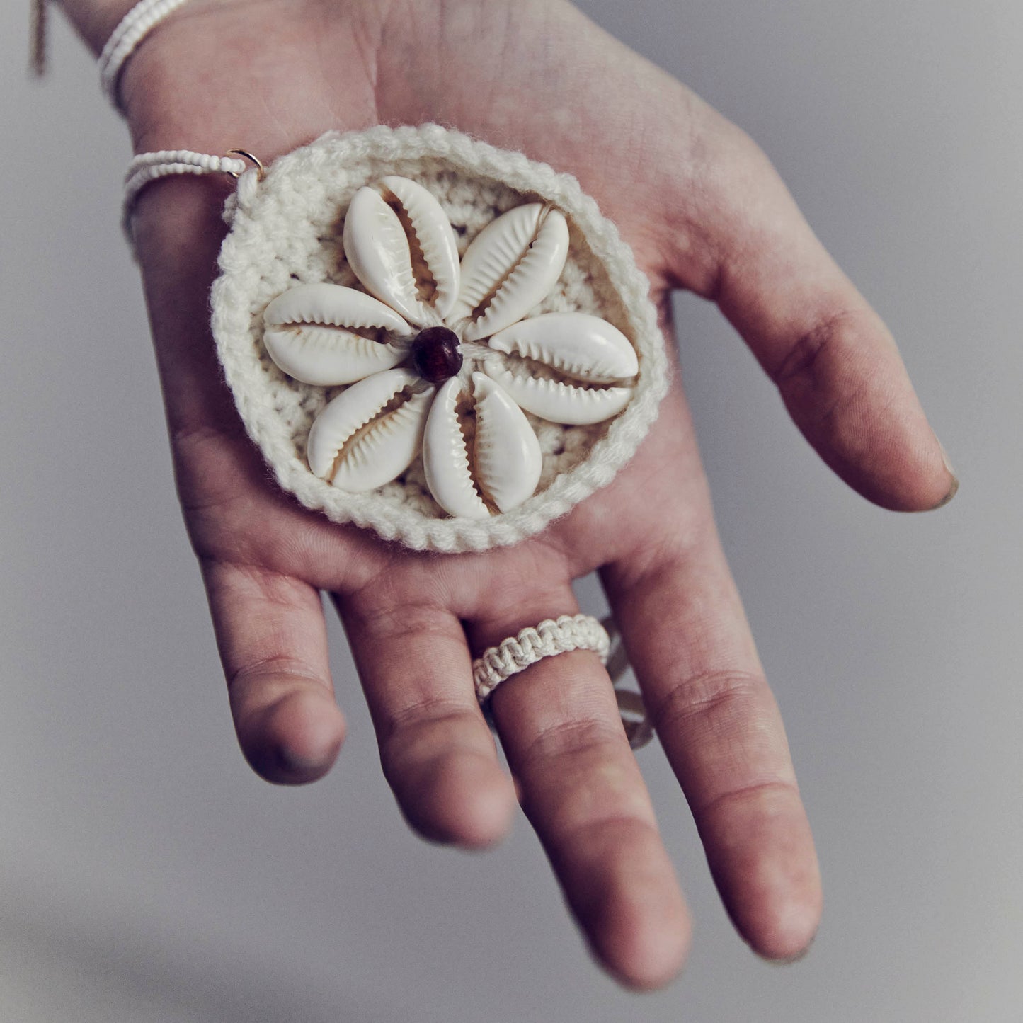 Shell Crochet Pendant