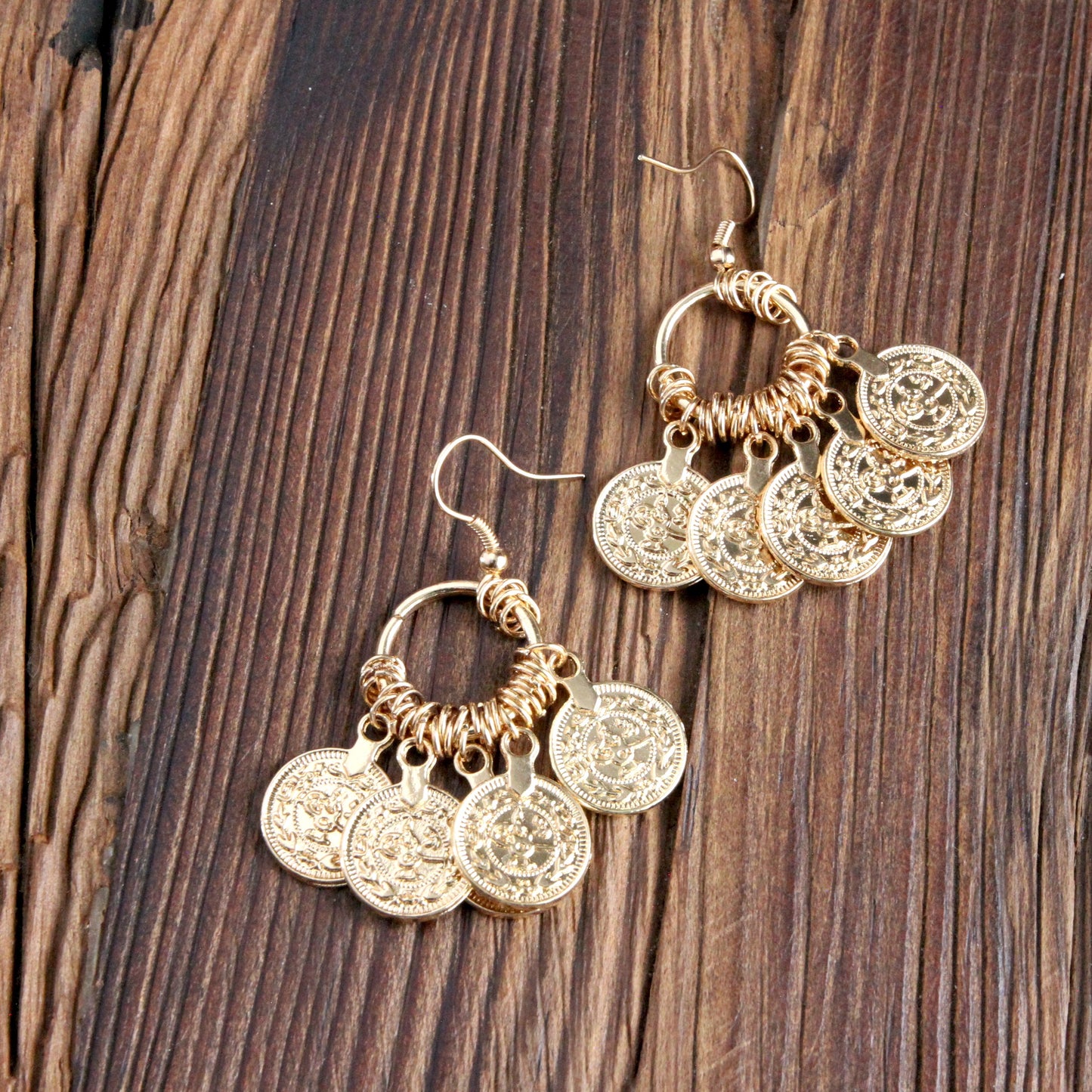 Coin Cluster Earring