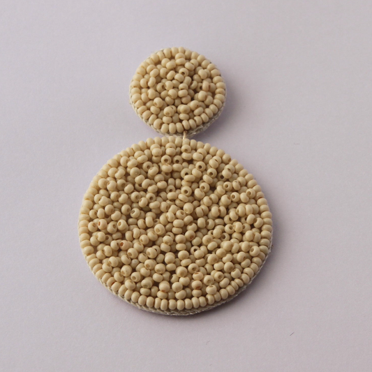 Ecru Beaded Disk