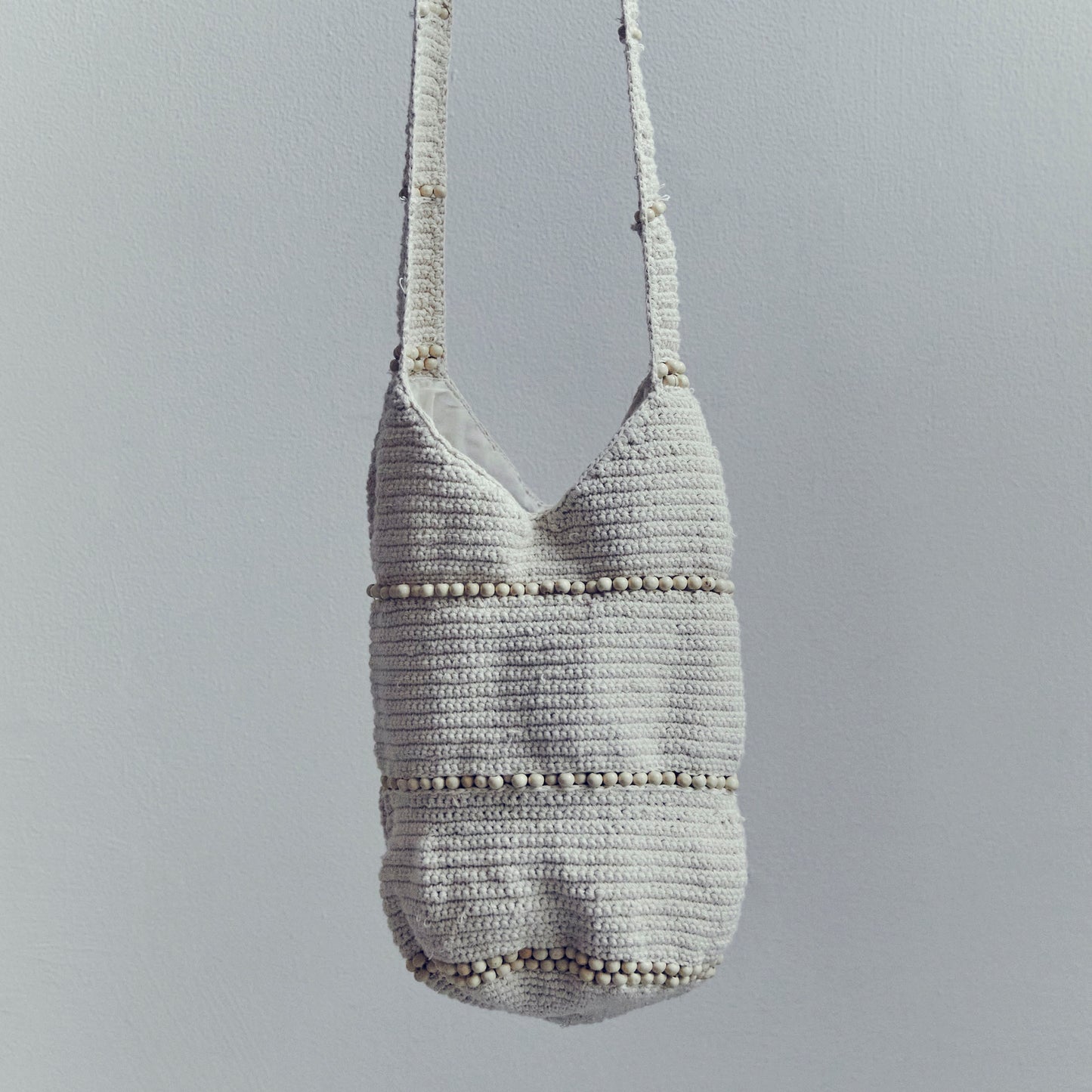 Beaded Cotton Border Bag