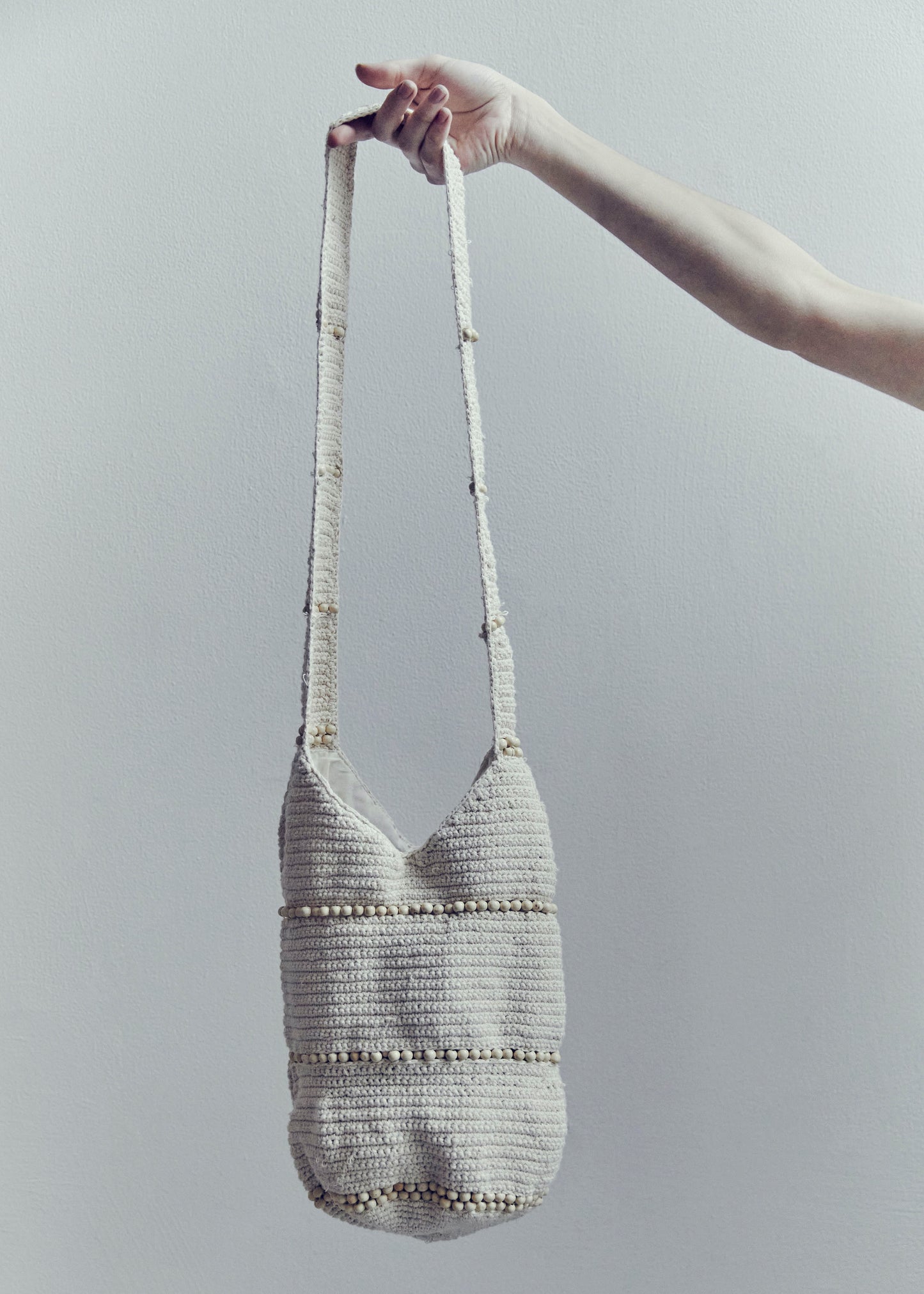 Beaded Cotton Border Bag