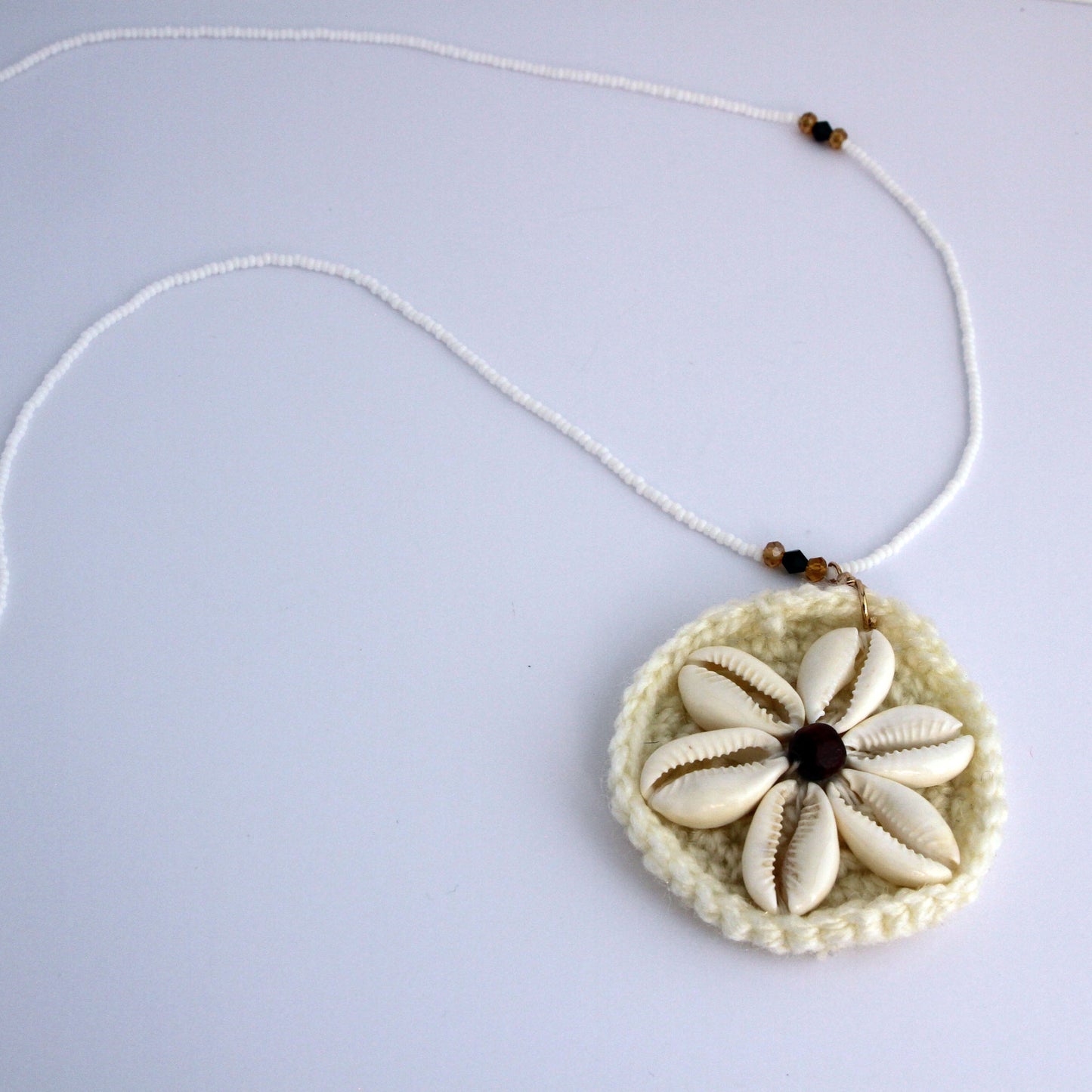 Shell Crochet Pendant