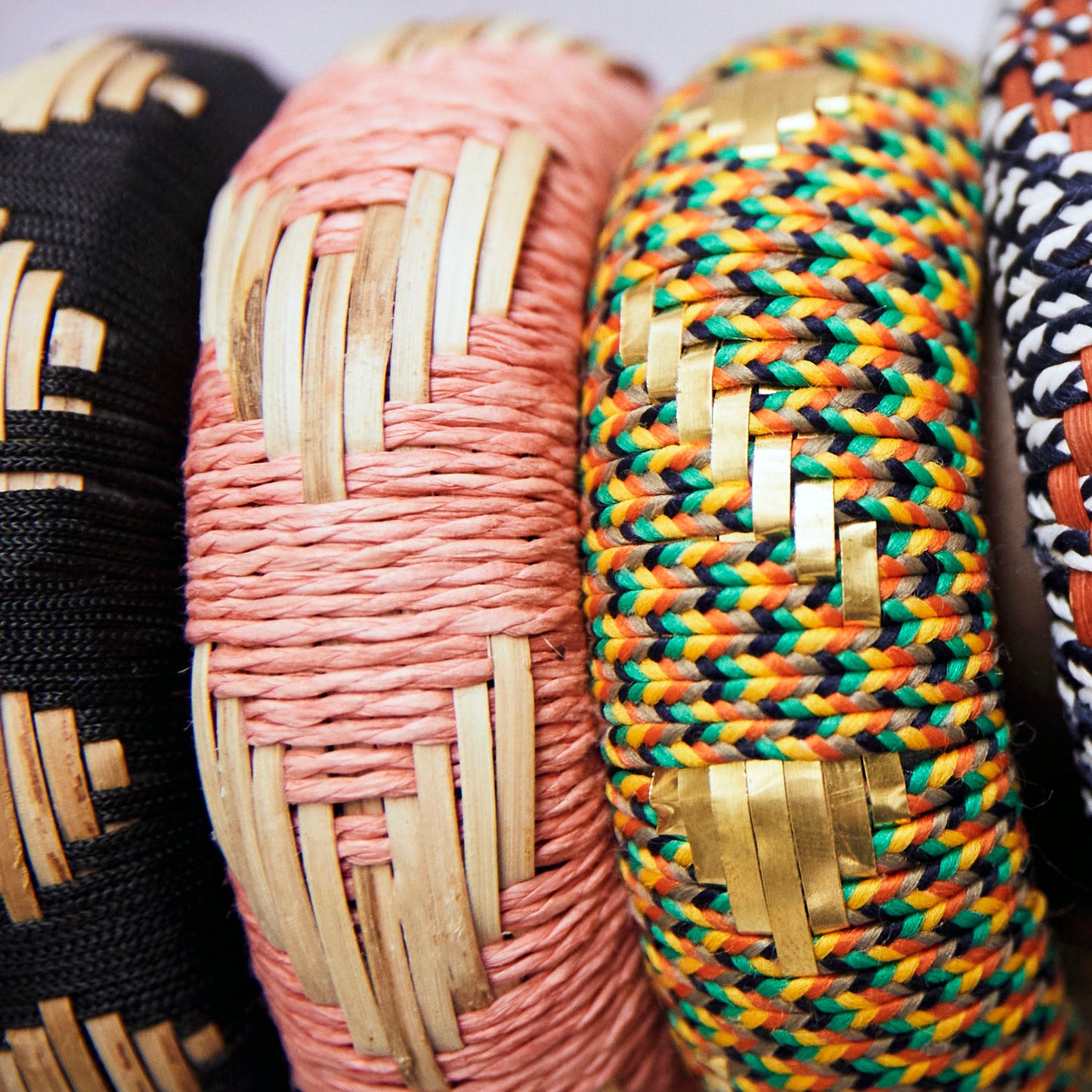 Coral Chevron Bangle